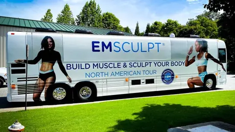 EmSculpt tour bus