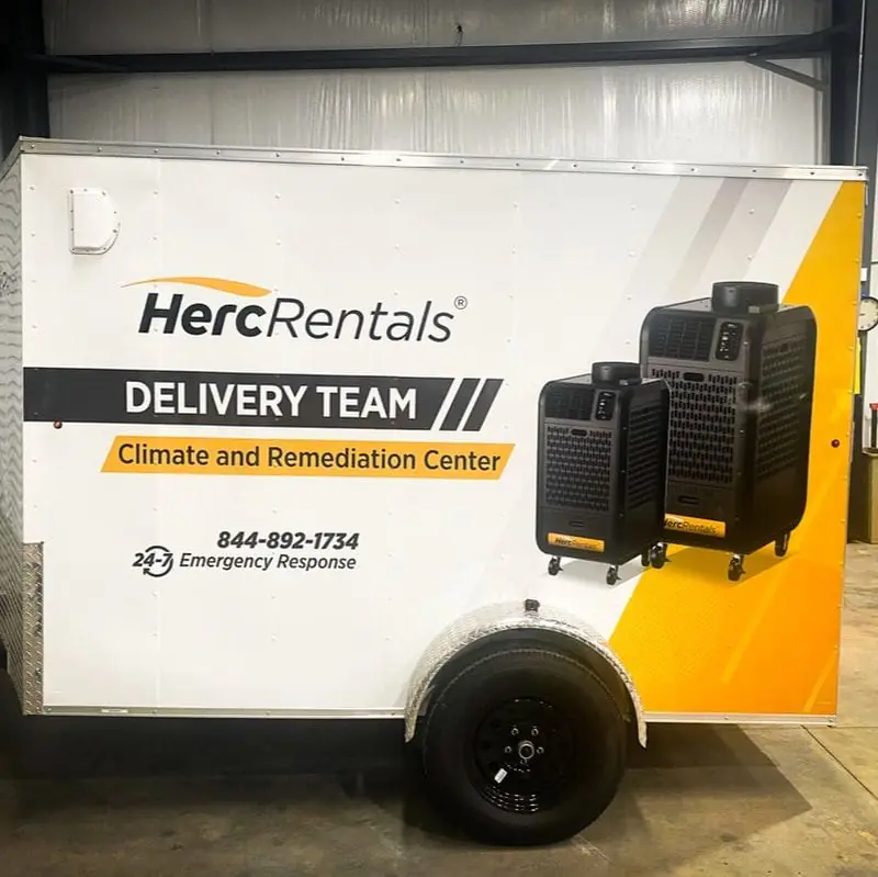 Herc Rentals delivery trailer