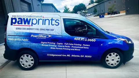 Pawprints transit van