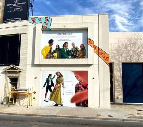Building facade mural