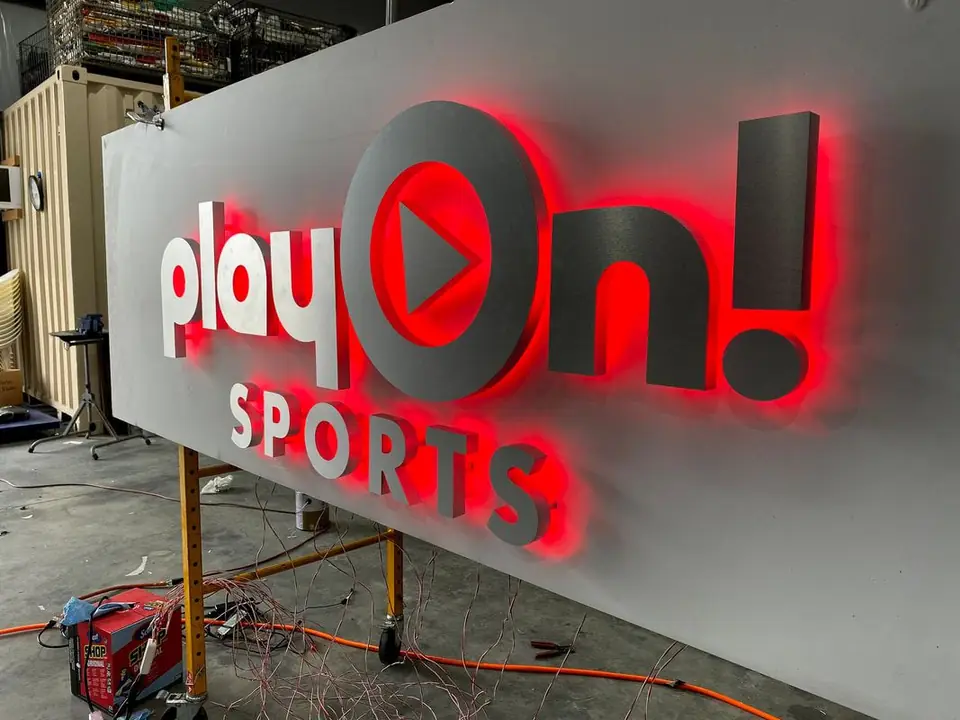 playOn! Sports illuminated sign