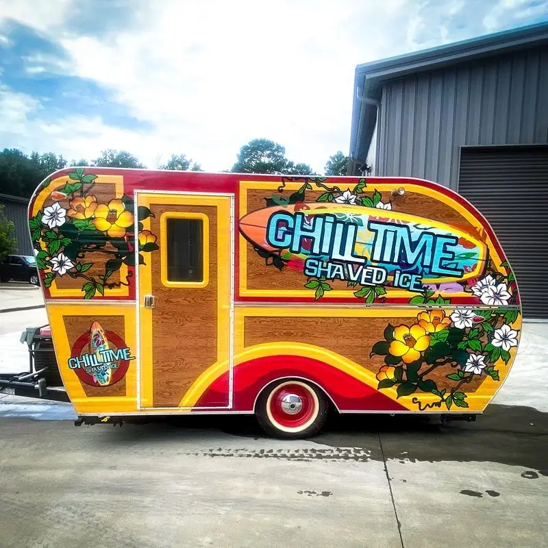 Custom-shape food cart
